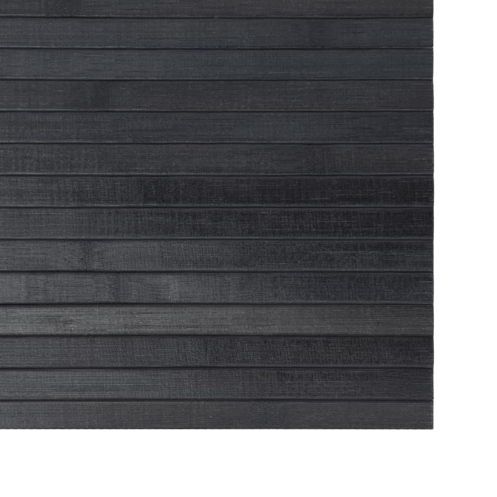 gulvtæppe 60x100 cm rektangulær bambus grå