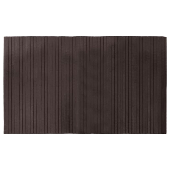 gulvtæppe 60x100 cm rektangulær bambus mørkebrun