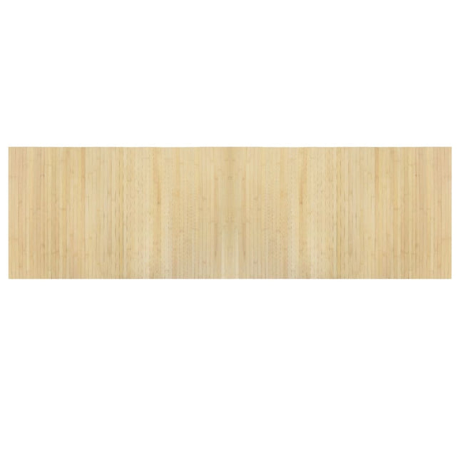 gulvtæppe 60x200 cm rektangulær bambus lys naturfarvet