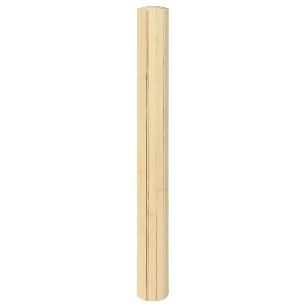 gulvtæppe 60x200 cm rektangulær bambus lys naturfarvet