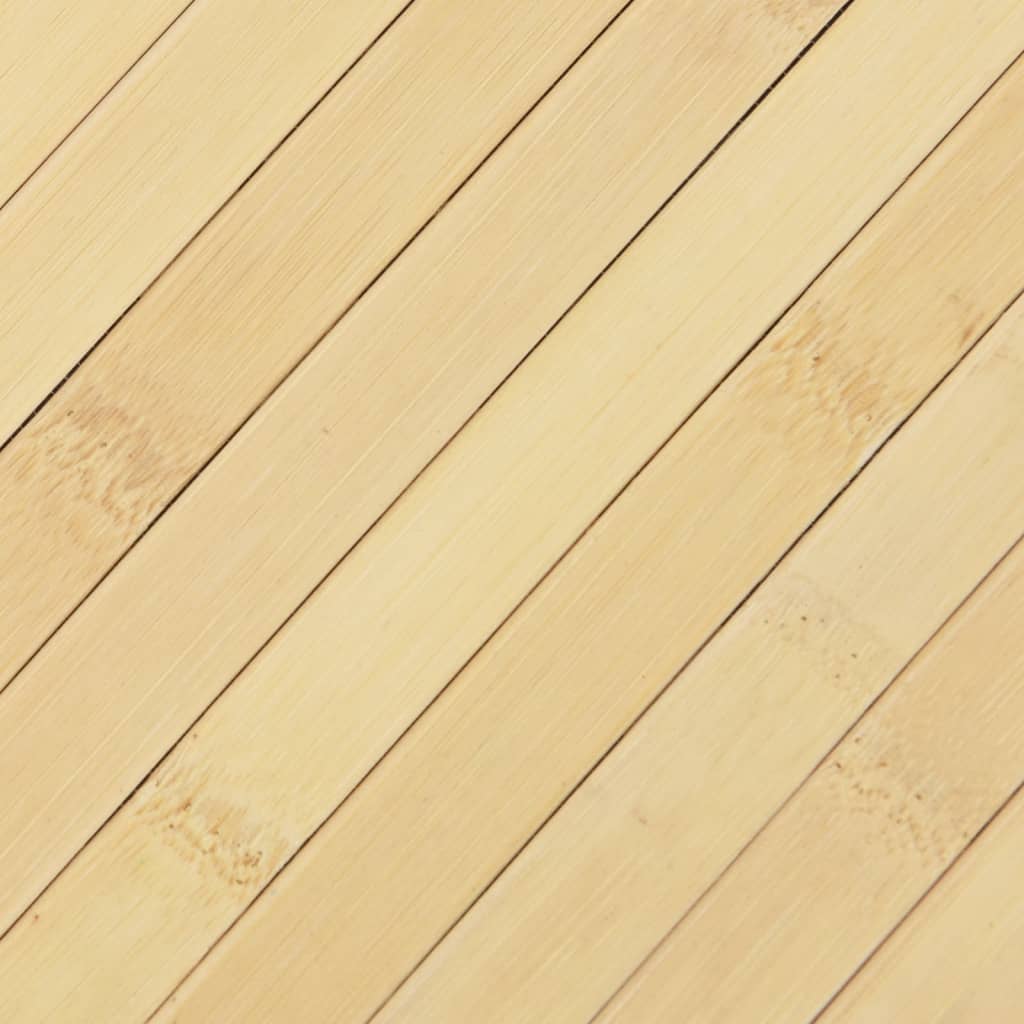 gulvtæppe 60x200 cm rektangulær bambus lys naturfarvet