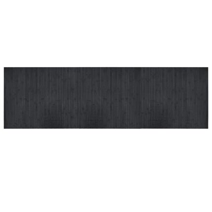 gulvtæppe 60x200 cm rektangulær bambus grå