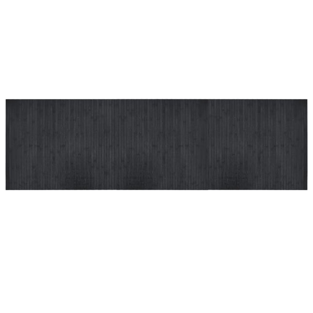 gulvtæppe 60x200 cm rektangulær bambus grå