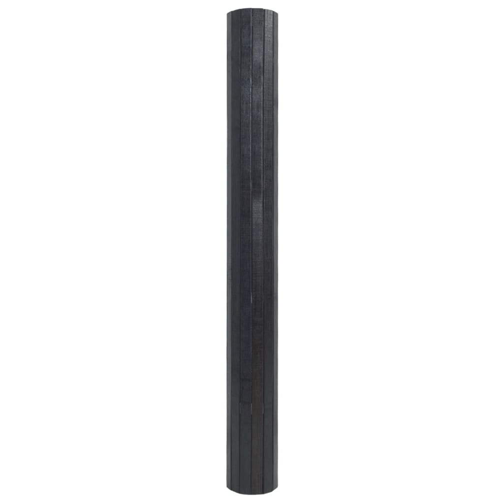 gulvtæppe 60x200 cm rektangulær bambus grå