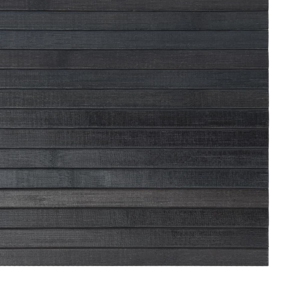 gulvtæppe 60x200 cm rektangulær bambus grå