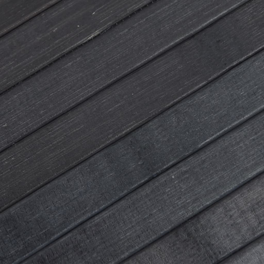 gulvtæppe 60x200 cm rektangulær bambus grå