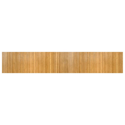 gulvtæppe 60x400 cm rektangulær bambus naturfarvet