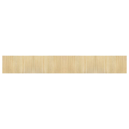 gulvtæppe 60x400 cm rektangulær bambus lys naturfarvet