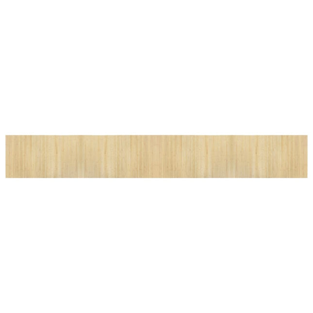 gulvtæppe 60x400 cm rektangulær bambus lys naturfarvet