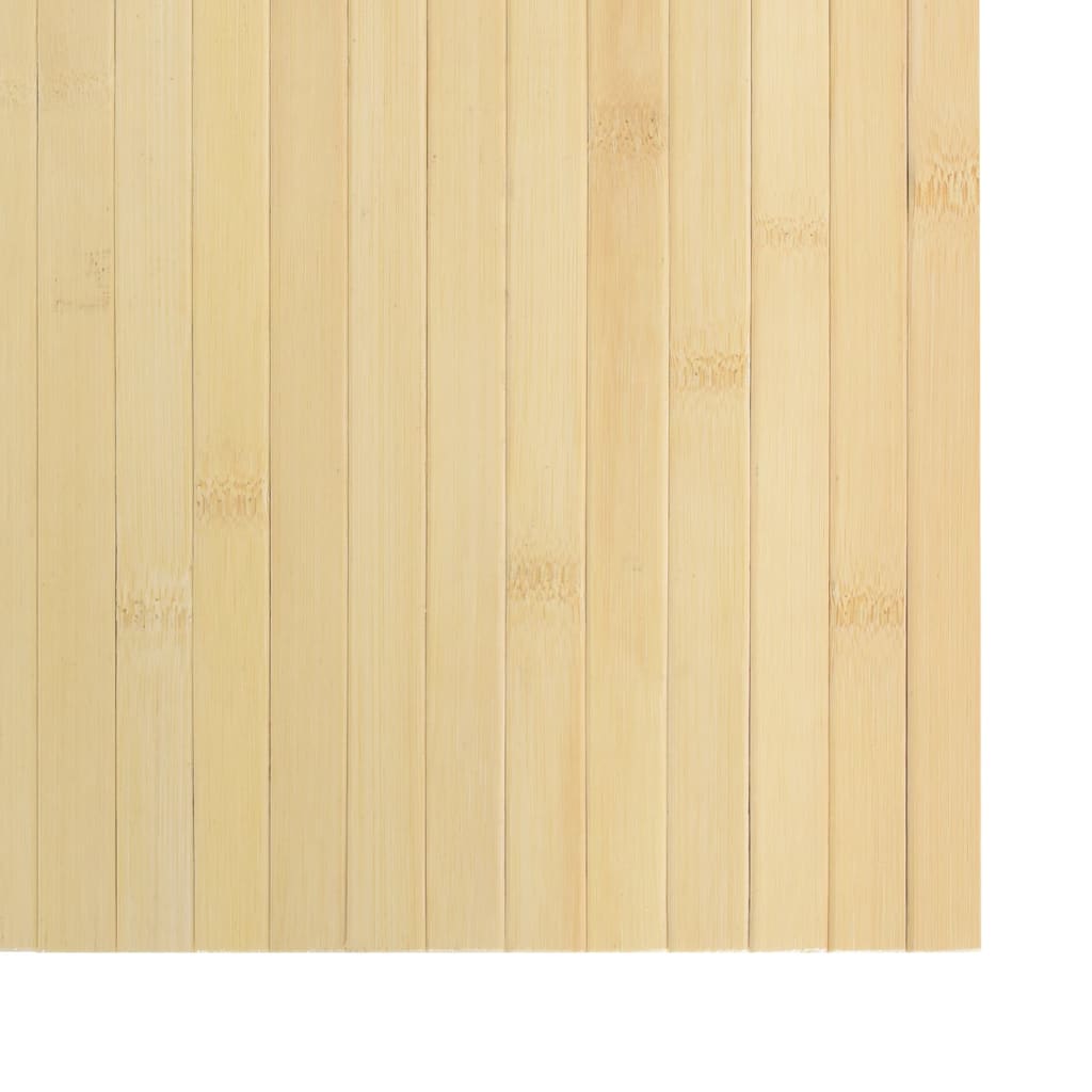 gulvtæppe 60x400 cm rektangulær bambus lys naturfarvet