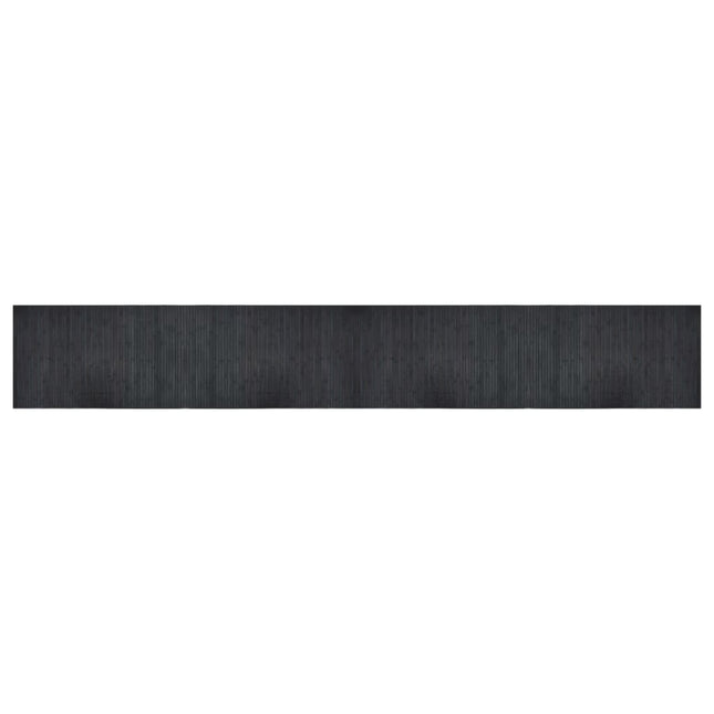 gulvtæppe 60x400 cm rektangulær bambus grå