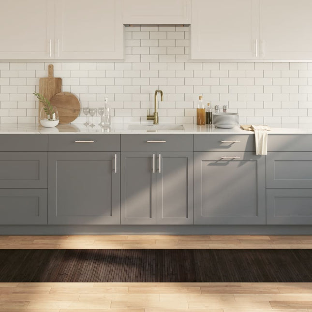 gulvtæppe 60x400 cm rektangulær bambus mørkebrun