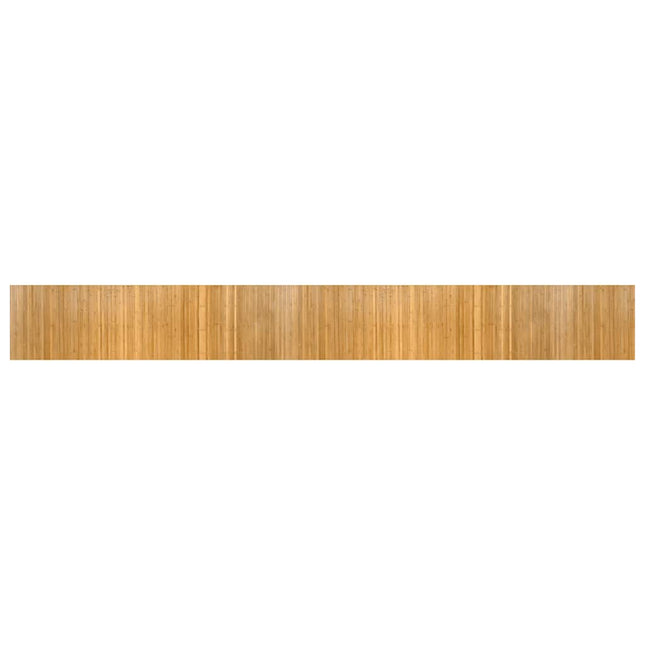 gulvtæppe 60x500 cm rektangulær bambus naturfarvet