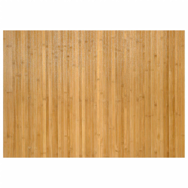 gulvtæppe 70x100 cm rektangulær bambus naturfarvet