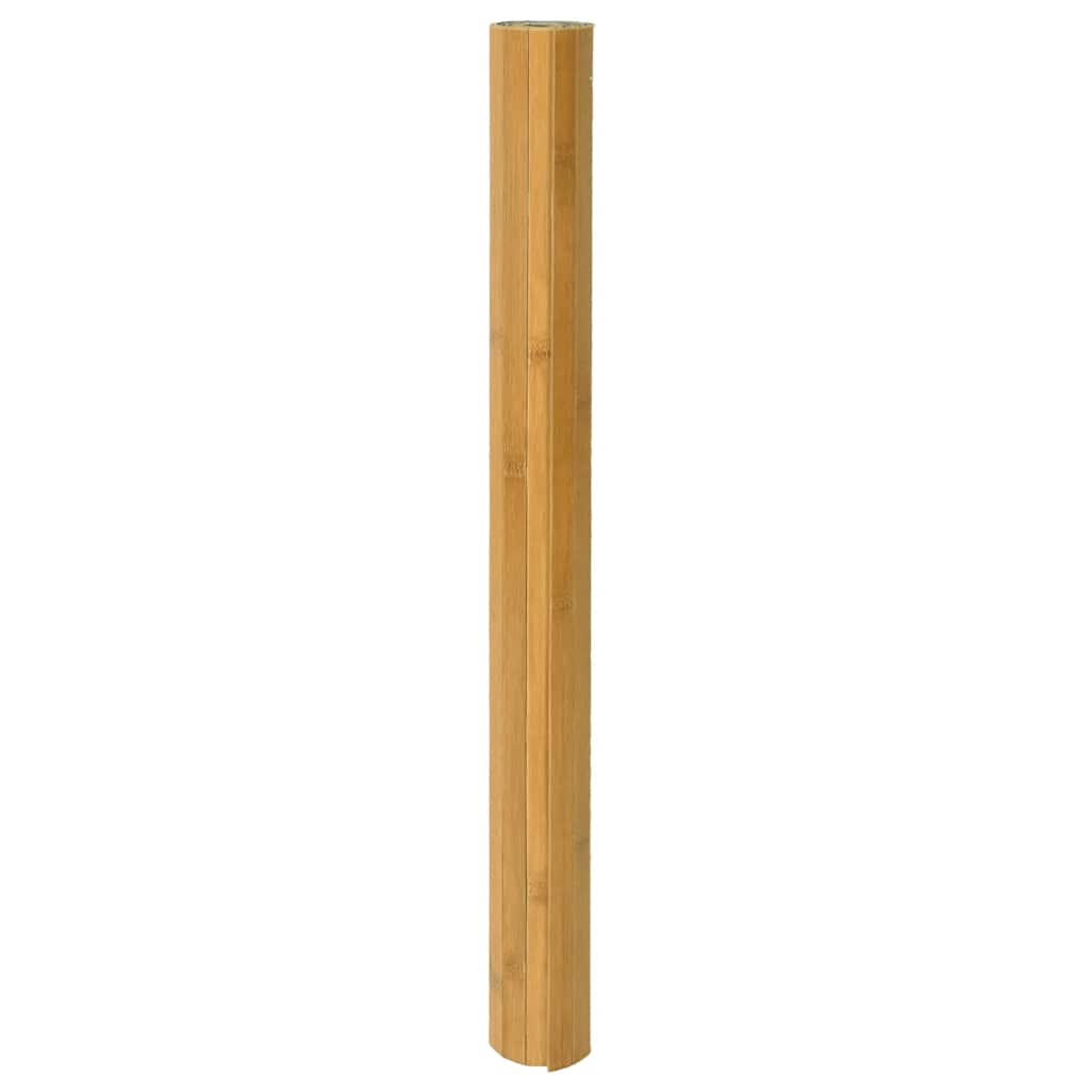 gulvtæppe 70x100 cm rektangulær bambus naturfarvet