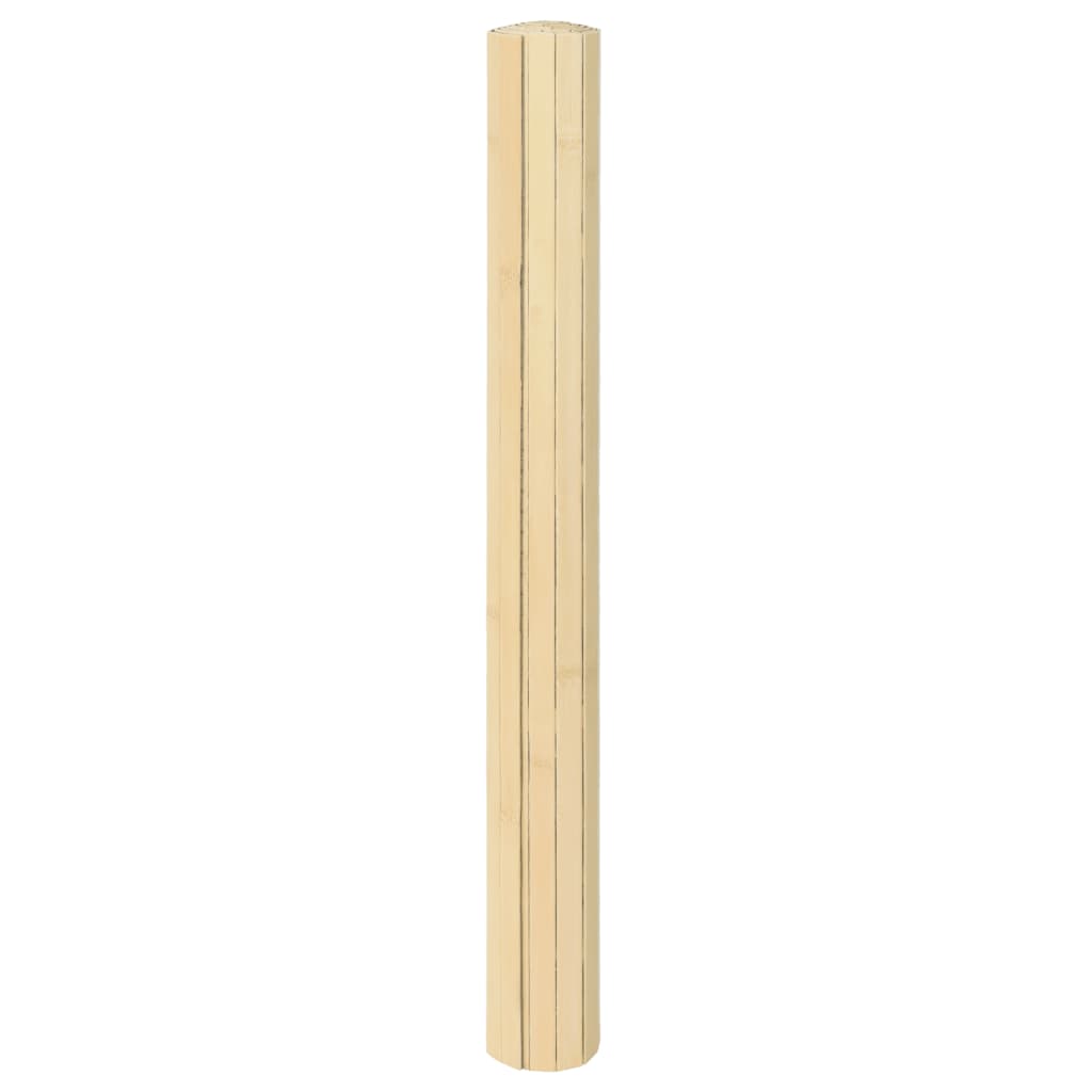 gulvtæppe 70x100 cm rektangulær bambus lys naturfarvet