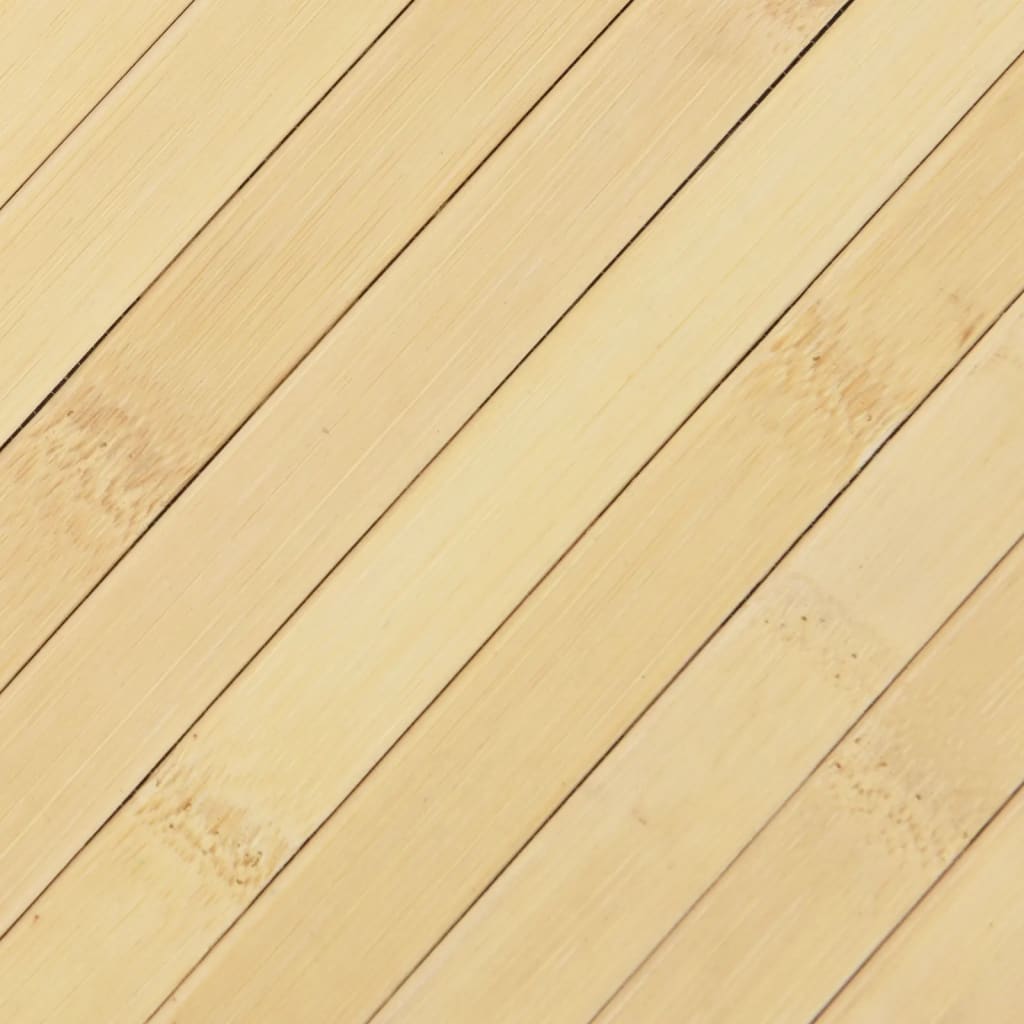 gulvtæppe 70x100 cm rektangulær bambus lys naturfarvet