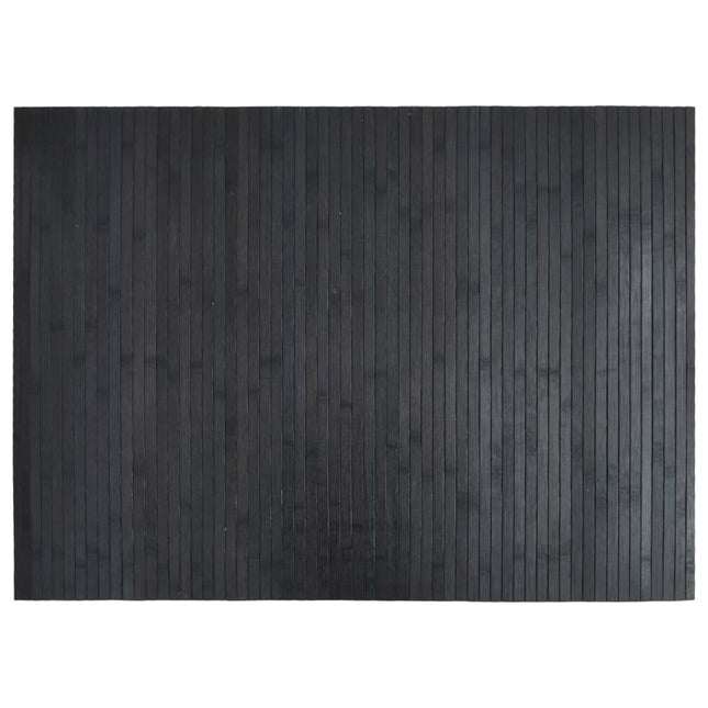 gulvtæppe 70x100 cm rektangulær bambus grå