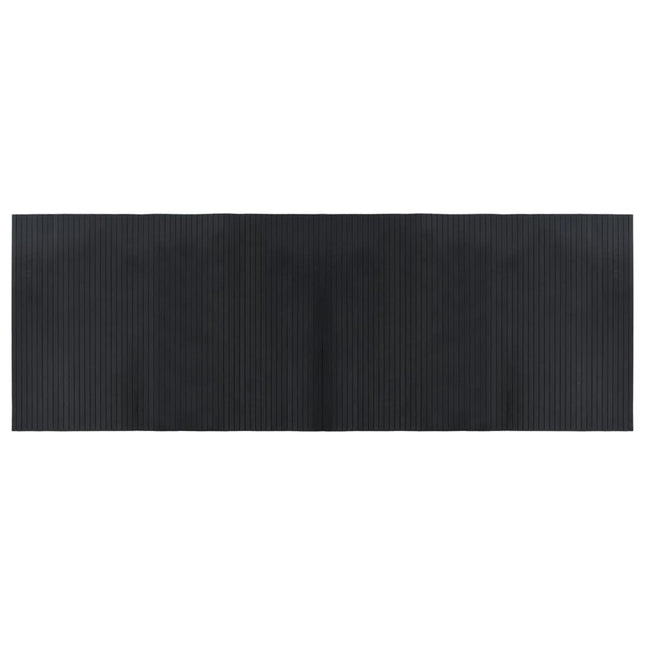 gulvtæppe 70x200 cm rektangulær bambus sort