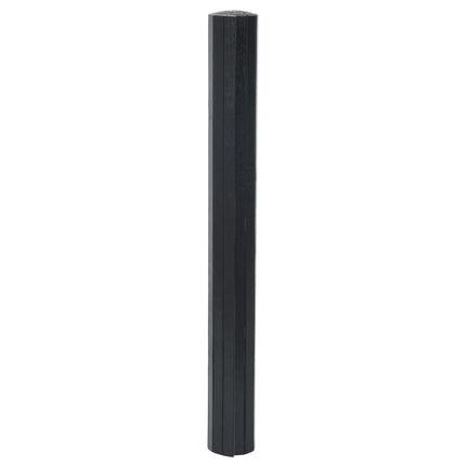 gulvtæppe 70x200 cm rektangulær bambus sort