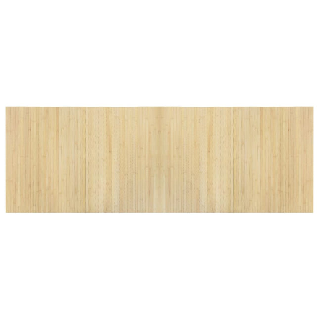 gulvtæppe 70x200 cm rektangulær bambus lys naturfarvet