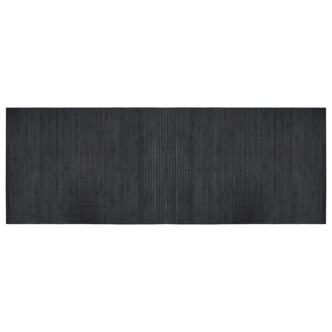 gulvtæppe 70x200 cm rektangulær bambus grå