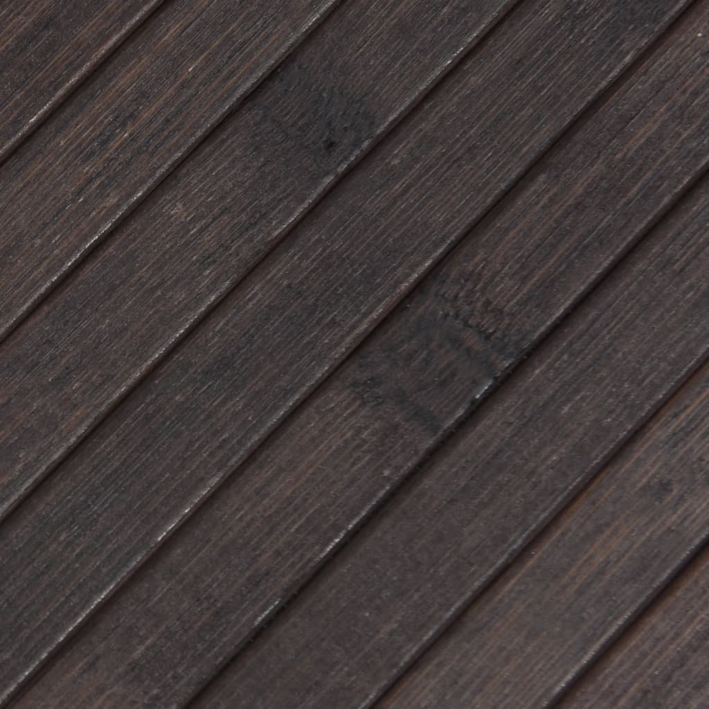 gulvtæppe 70x200 cm rektangulær bambus mørkebrun