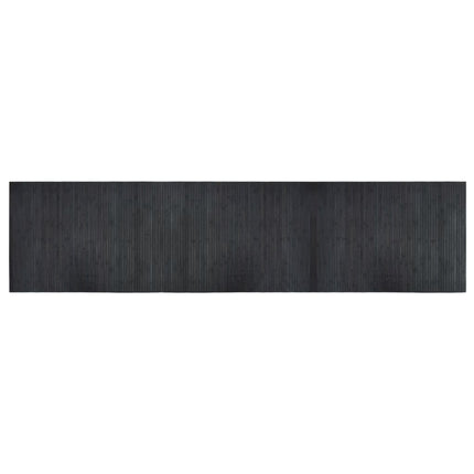 gulvtæppe 70x300 cm rektangulær bambus grå