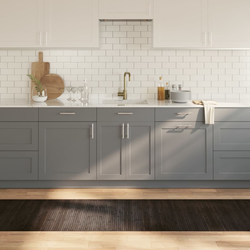 Gulvtæppe 70x300 Cm Rektangulær Bambus Mørkebrun - Vidaxl