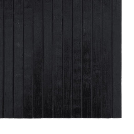 gulvtæppe 70x400 cm rektangulær bambus sort