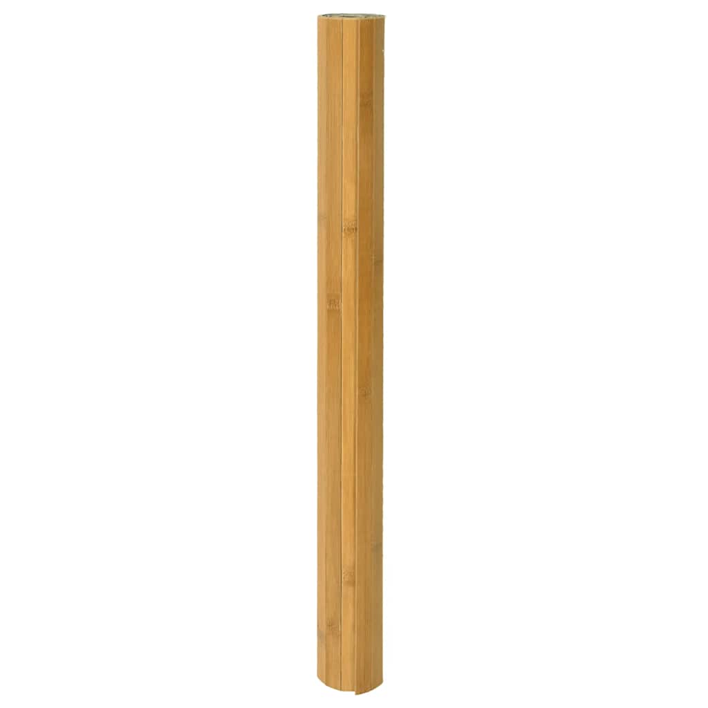 gulvtæppe 70x400 cm rektangulær bambus naturfarvet
