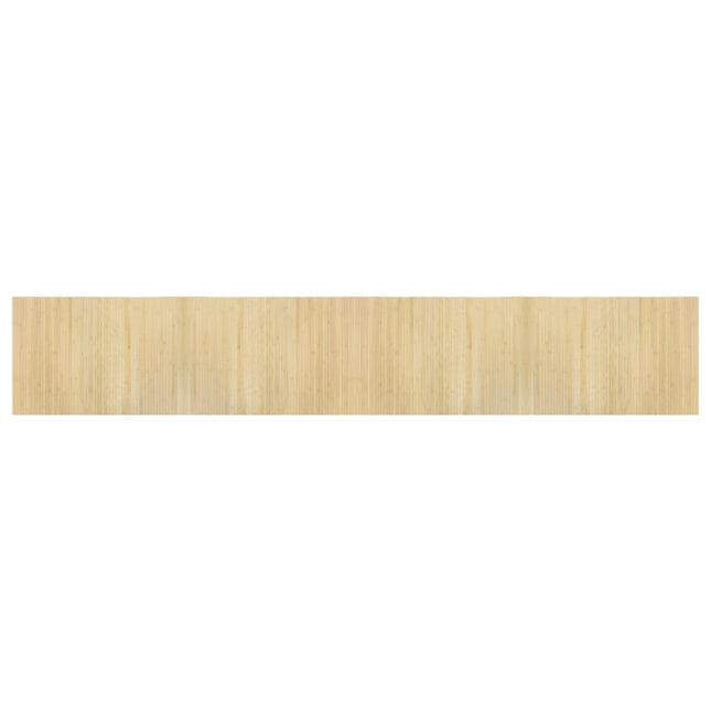gulvtæppe 70x400 cm rektangulær bambus lys naturfarvet