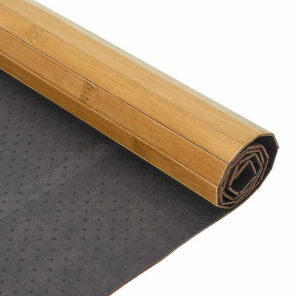 gulvtæppe 80x100 cm rektangulær bambus naturfarvet