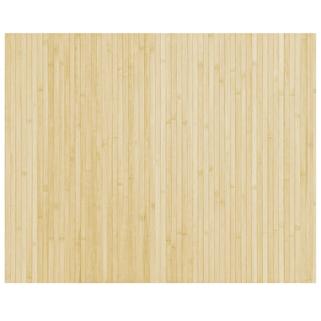 gulvtæppe 80x100 cm rektangulær bambus lys naturfarvet