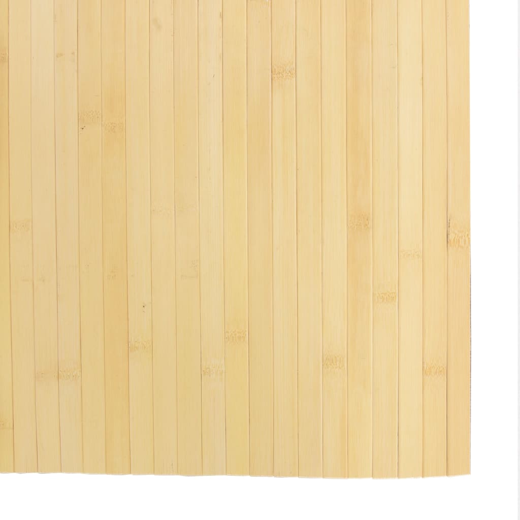 gulvtæppe 80x100 cm rektangulær bambus lys naturfarvet