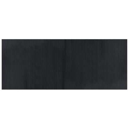 gulvtæppe 80x200 cm rektangulær bambus sort