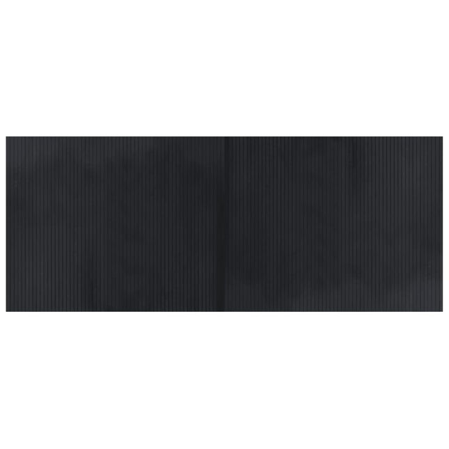 gulvtæppe 80x200 cm rektangulær bambus sort