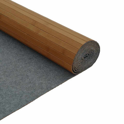 gulvtæppe 80x200 cm rektangulær bambus brun