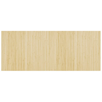 gulvtæppe 80x200 cm rektangulær bambus lys naturfarvet