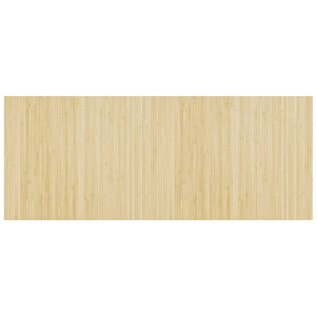 gulvtæppe 80x200 cm rektangulær bambus lys naturfarvet