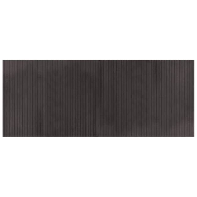 gulvtæppe 80x200 cm rektangulær bambus mørkebrun