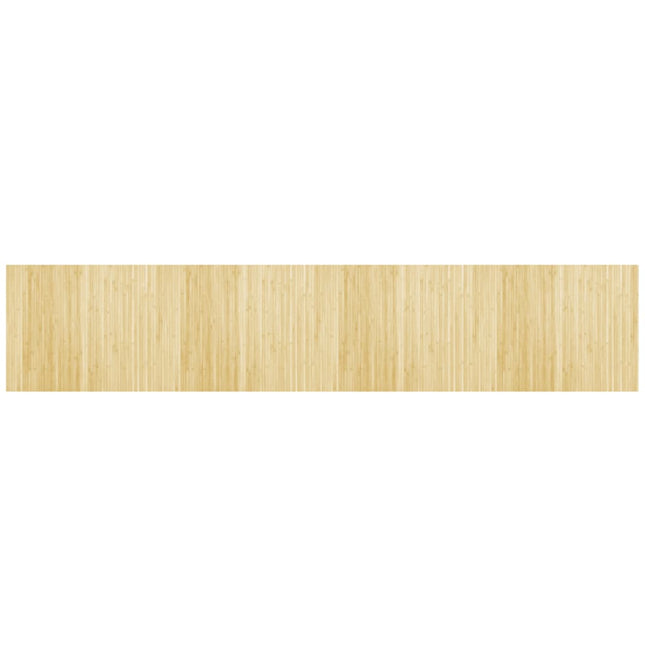 gulvtæppe 80x400 cm rektangulær bambus lys naturfarvet