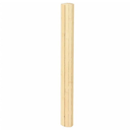 gulvtæppe 80x400 cm rektangulær bambus lys naturfarvet