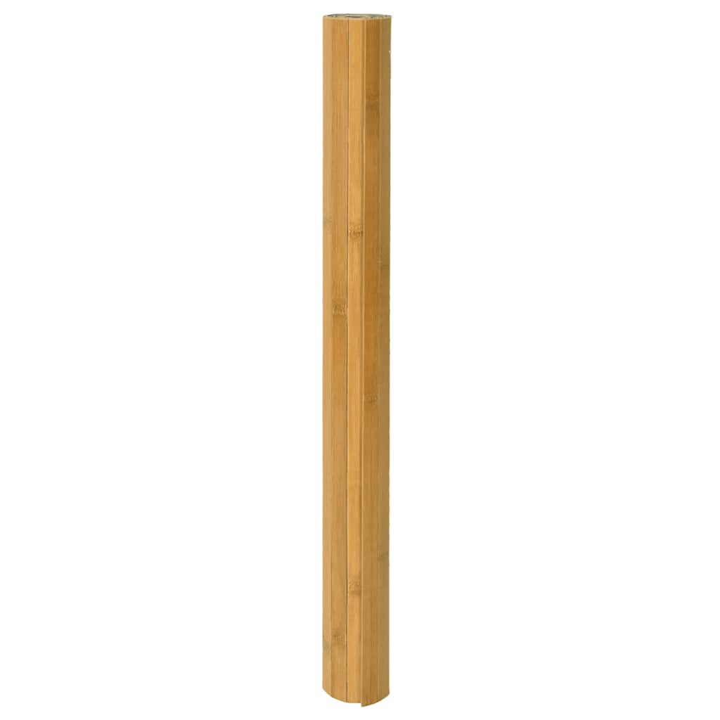 gulvtæppe 80x500 cm rektangulær bambus naturfarvet