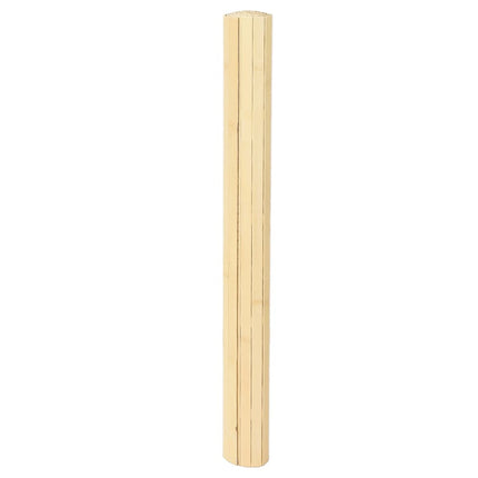 gulvtæppe 80x500 cm rektangulær bambus lys naturfarvet