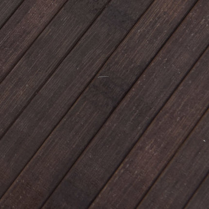 gulvtæppe 80x500 cm rektangulær bambus mørkebrun