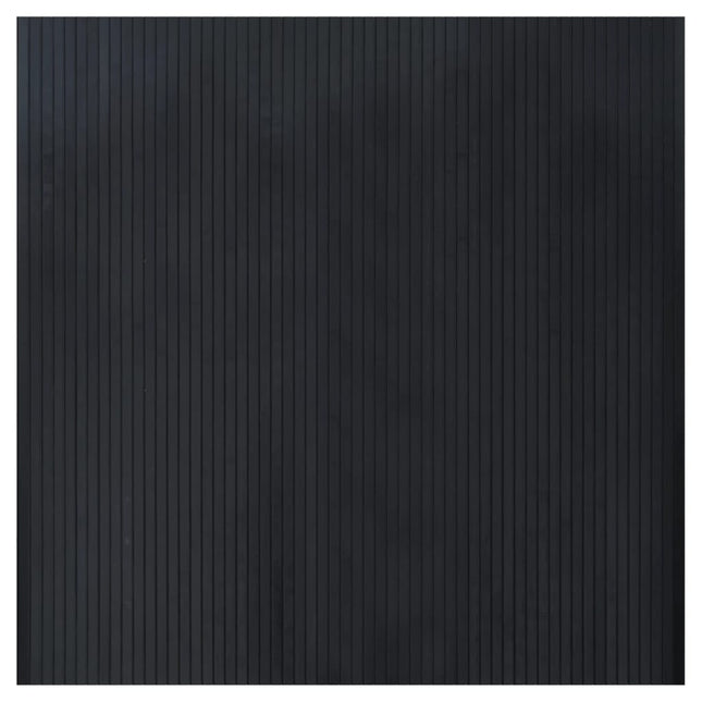 gulvtæppe 100x100 cm rektangulær bambus sort