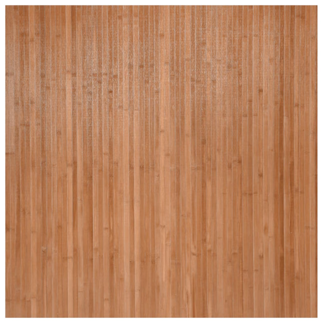 gulvtæppe 100x100 cm rektangulær bambus naturfarvet