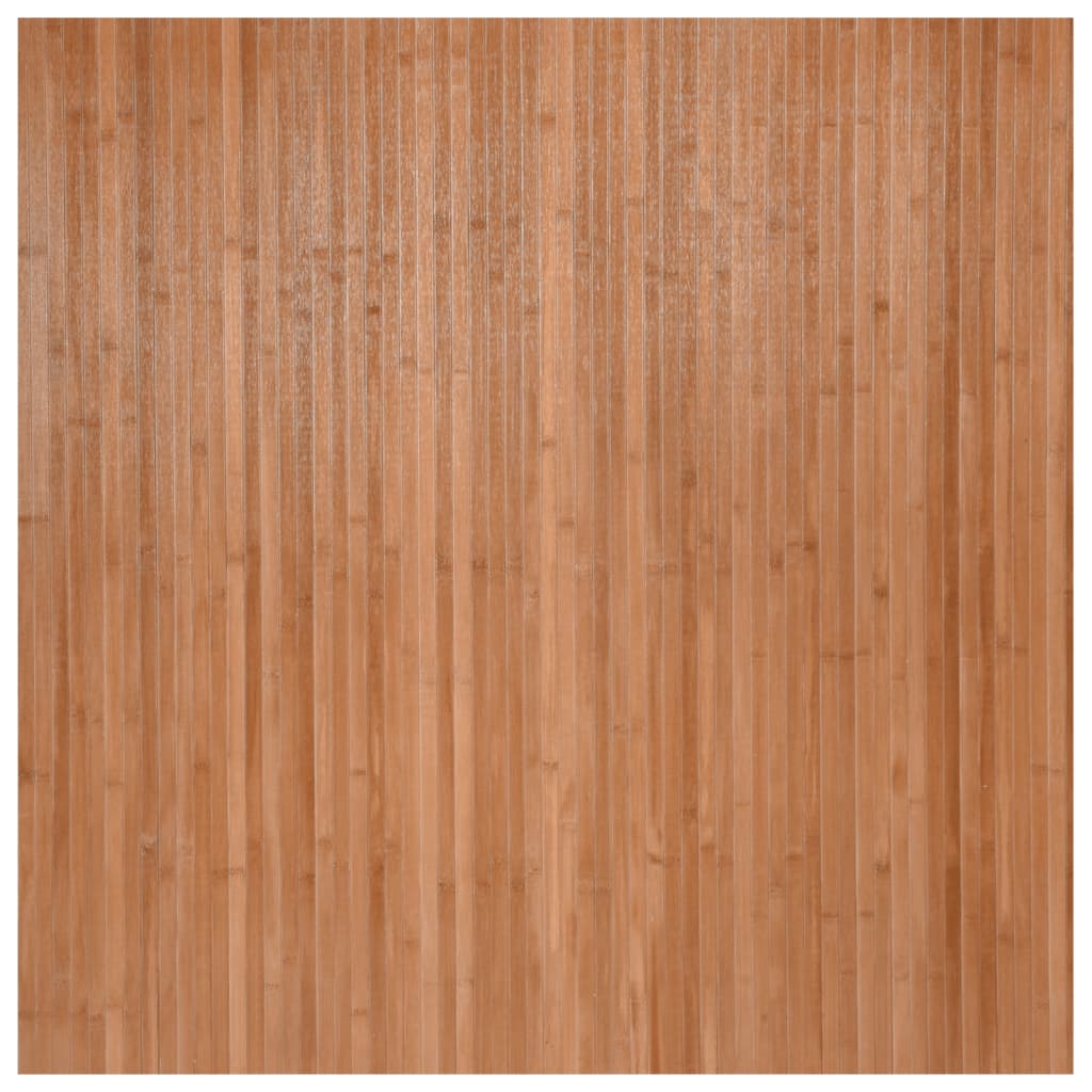 gulvtæppe 100x100 cm rektangulær bambus naturfarvet