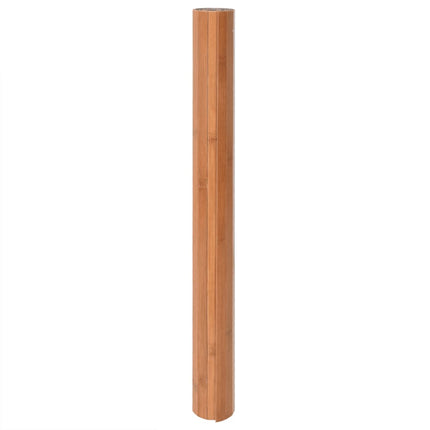 gulvtæppe 100x100 cm rektangulær bambus naturfarvet